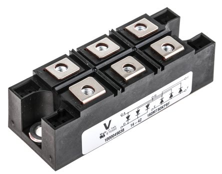 Vishay Brückengleichrichter, 3-phasig 200A 800V Tafelmontage 1.49V INT-A-pak 6-Pin 10mA Siliziumverbindung