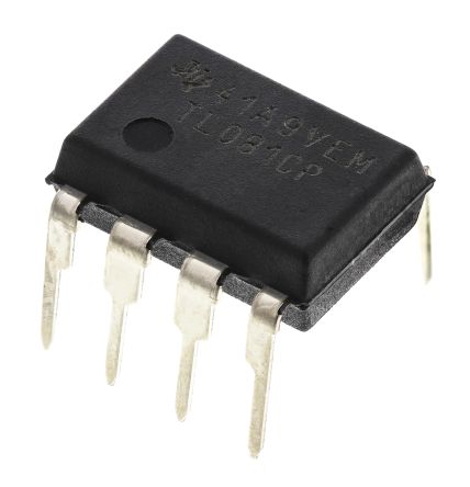 Texas Instruments TL081CP, Op Amp, 3MHz, 8-Pin PDIP