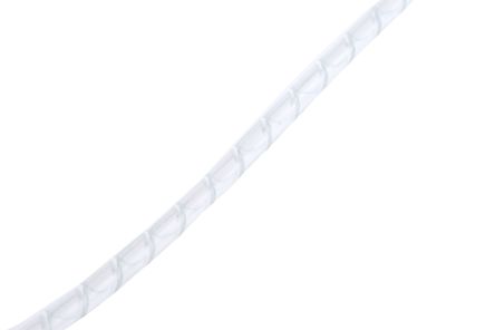 HellermannTyton Spiral-Kabelschutzschlauch PE Weiß, Für Kabel-Ø 1.5mm Bis 8mm, Länge 30m