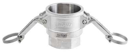 RS PRO Hose Connector, Straight Camlock Coupling, G 1-1/2in 1-1/2in ID, 17 Bar
