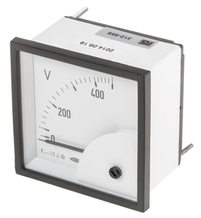 HOBUT AC Analogue Voltmeter, 500V, 68 x 68 mm,