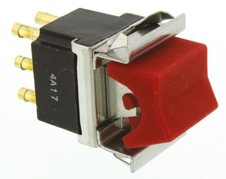 TE Connectivity Tafelmontage Wippschalter, 2-poliger Wechsler Rastend, 6 A 13mm X 15.9mm
