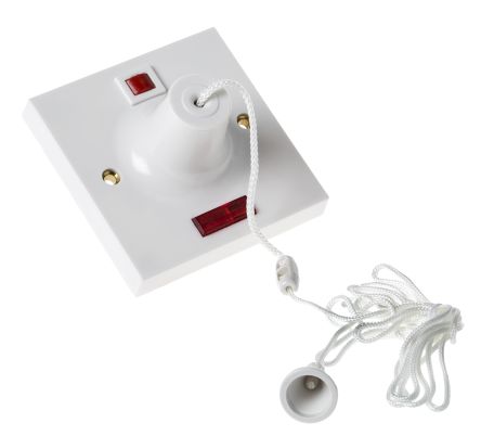 3164 Whi Mk Electric White Double Pole Ceiling Switch 45a 325