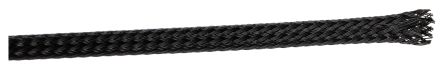 RS PRO Expandable Braided Polyester Black Cable Sleeve, 4mm Diameter