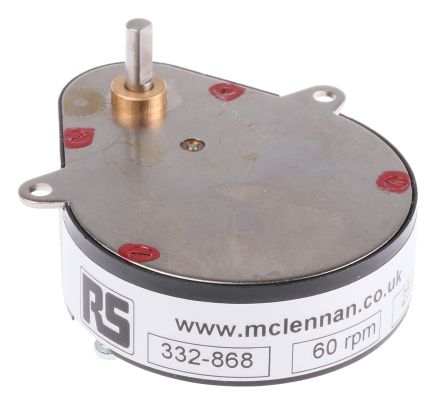 McLennan Servo Supplies McLennan 25:6 Synchron Getriebe / 0.2 Nm 1200U/min, 47.6mm X 16.5mm, Schaft-Ø 4mm