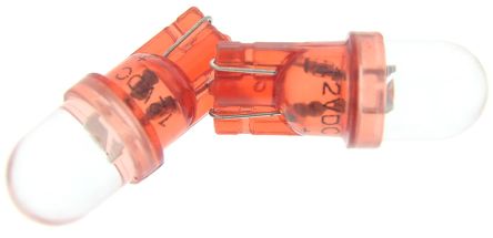 JKL Components LED Signalleuchte Rot, 12V Dc, Ø 10mm X 27.5mm, Keilsockel
