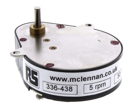 McLennan Servo Supplies McLennan 50:1 Synchron Getriebe / 0.8 Nm 100U/min, 47.6mm X 16.5mm, Schaft-Ø 4mm