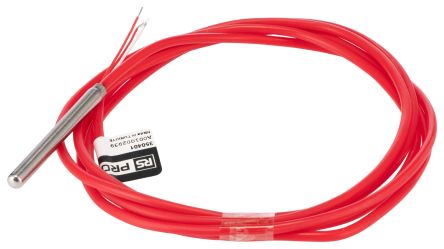 RS PRO PT100 Temperature Sensor, 6mm Dia, 60mm Long, 3 Wire, Probe, 400°C Max