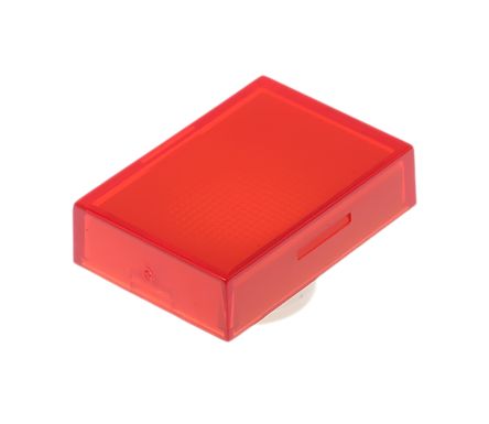 Saia-Burgess Red Rectangular Push Button Lens For Use With TP2 Series