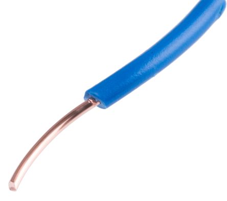 RS PRO Cable De Conexión, área Transversal 1 Mm² Control Filamentos Del Núcleo 1 / 1,13 Mm Azul, 600 V, Long. 100m, 17