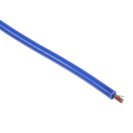RS PRO Einzeladerleitung 0,5 Mm², 20 AWG 100m Blau PVC Isoliert Ø 2.5mm 16/0,2 Mm Litzen 2491X