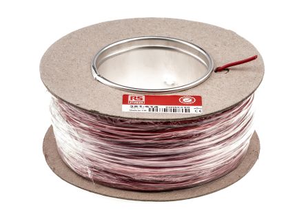 RS PRO Einzeladerleitung 0,5 Mm², 20 AWG 100m Rot PVC Isoliert Ø 2.5mm 16/0,2 Mm Litzen 2491X
