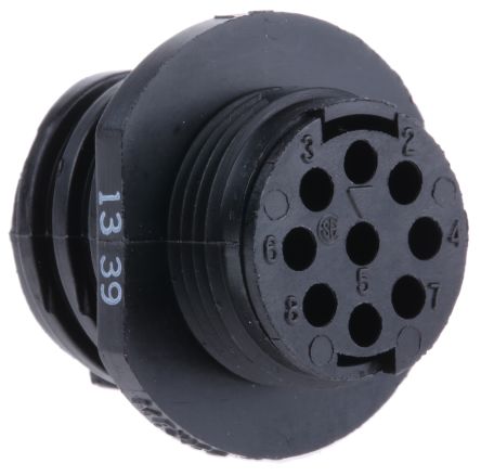 TE Connectivity Circular Connector, 9 Contacts, Cable Mount, Socket, Male, CPC Series 2 Series