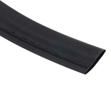RS PRO Heat Shrink Tubing, Black 19mm Sleeve Dia. X 6m Length 2:1 Ratio