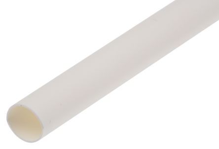 RS PRO Wärmeschrumpfschlauch, Polyolefin Weiß, Ø 4.8mm Schrumpfrate 2:1, Länge 1.2m