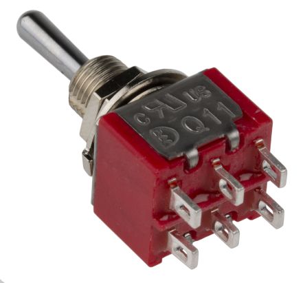 RS Pro DPDT Interrupteur à bascule ON-OFF-ON PCB