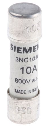 Siemens Feinsicherung / 10A 10 X 38mm 600V Ac AR