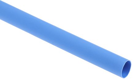 RS PRO Wärmeschrumpfschlauch, Polyolefin Blau, Ø 6.4mm Schrumpfrate 2:1, Länge 1.2m