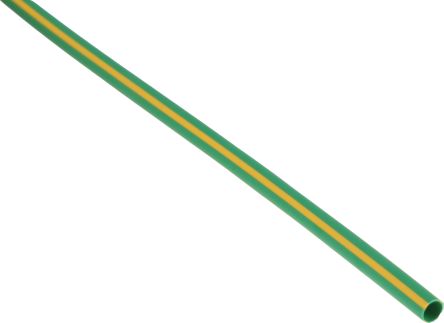 RS PRO Heat Shrink Tubing, Green 3.2mm Sleeve Dia. X 1.2m Length 2:1 Ratio
