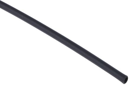RS PRO Wärmeschrumpfschlauch, Polyolefin Schwarz, Ø 1.6mm Schrumpfrate 2:1, Länge 1.2m