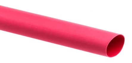RS PRO Wärmeschrumpfschlauch, Polyolefin Rot, Ø 12.7mm Schrumpfrate 2:1, Länge 1.2m