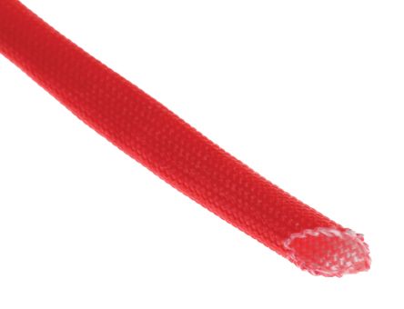 RS PRO Kabelschlauch Rot Acryl-Glasfaser Für Kabel-Ø 4mm, Länge 5m Umflochtener Nein