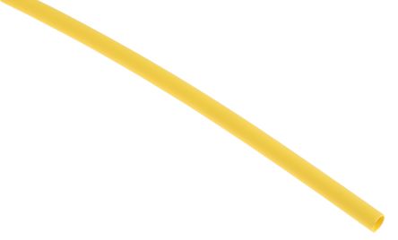 RS PRO Wärmeschrumpfschlauch, Polyolefin Gelb, Ø 2.4mm Schrumpfrate 2:1, Länge 1.2m