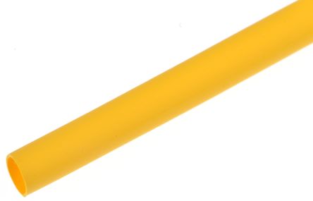RS PRO Wärmeschrumpfschlauch, Polyolefin Gelb, Ø 3.2mm Schrumpfrate 2:1, Länge 1.2m