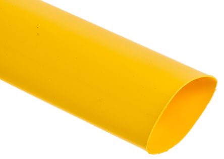 RS PRO Wärmeschrumpfschlauch, Polyolefin Gelb, Ø 19.1mm Schrumpfrate 2:1, Länge 1.2m