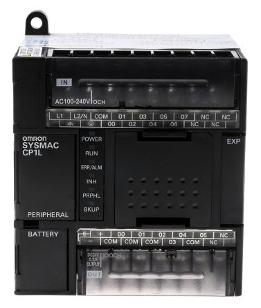 Omron CP1L Series PLC CPU For Use With SYSMAC CP1L Series, Relay Output, 8 (DC)-Input, DC Input