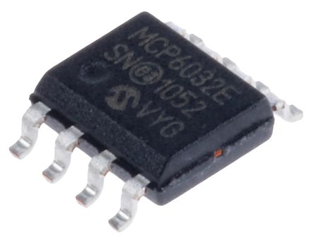 Microchip MCP6032-E/SN, Precision, Op Amp, RRIO, 10kHz 1 KHz, 3 V, 5 V, 8-Pin SOIC