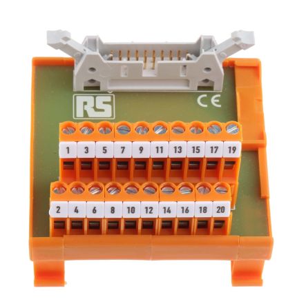 RS PRO Schnittstellenmodul IDC, 20-polig, 50 V, / 1A, DIN-Schienen-Montage