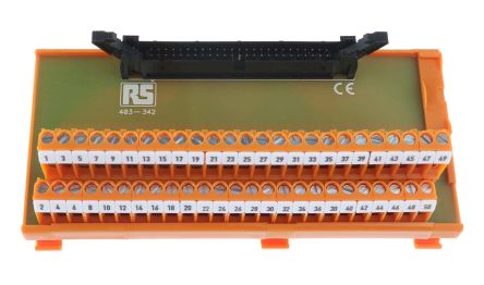RS PRO Schnittstellenmodul IDC, 50-polig, 50 V, / 1A, DIN-Schienen-Montage