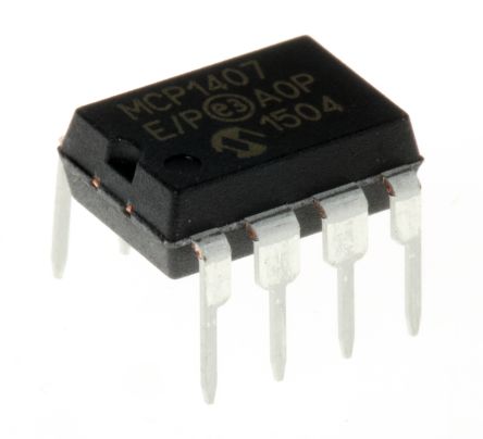 Microchip Driver De MOSFET MCP1407-E/P, CMOS, TTL 6 A 18V, 8 Broches, PDIP