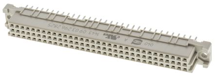 HARTING C1 DIN 41612-Steckverbinder Buchse Gerade, 96-polig / 3-reihig, Raster 2.54mm Lötanschluss Durchsteckmontage