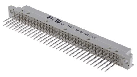 HARTING C2 DIN 41612-Steckverbinder Buchse Gerade, 64-polig / 2-reihig, Raster 2.54mm, Wire Wrap Durchsteckmontage
