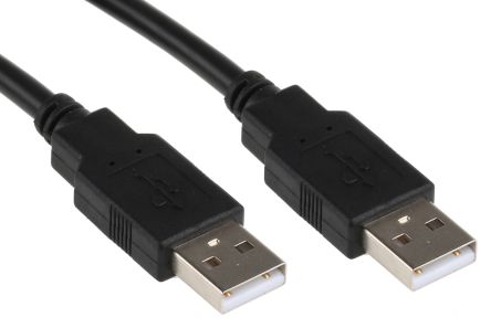 Roline USB-Kabel, USBA / USBA, 800mm USB 2.0 Schwarz