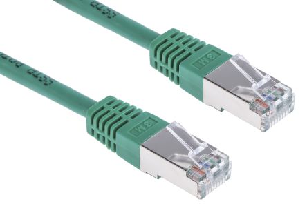 RS PRO Ethernetkabel Cat.6, 3m, Grün Patchkabel, A RJ45 S/FTP Stecker, B RJ45, PVC