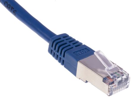 RS PRO Ethernetkabel Cat.6, 10m, Blau Patchkabel, A RJ45 S/FTP Stecker, B RJ45, PVC