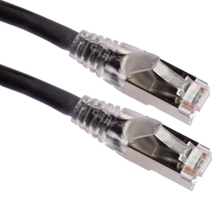 RS PRO Ethernetkabel Cat.6, 5m, Schwarz Patchkabel, A RJ45 S/FTP Stecker, B RJ45, PVC