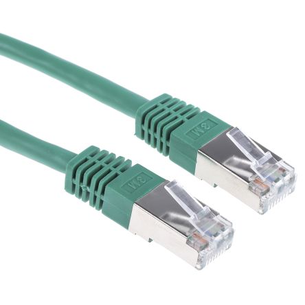 RS PRO Cavo Ethernet Cat6 (S/FTP), Guaina In PVC Col. Verde, L. 5m, Con Terminazione