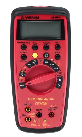 Amprobe BEHA- 38XRA HandDigital Multimeter, CAT III, CAT IV 750V Ac / 10A Ac, 40MΩ