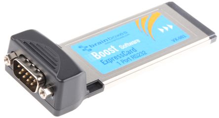 Brainboxes ExpressCard Erweiterungskarte Seriell, 1-Port RS-232 921.6Kbit/s 128 (Sender) B, 256 (Empfänger) B