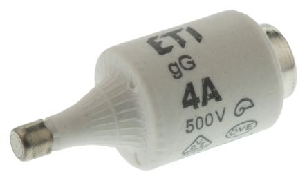 ETI DIAZED-Sicherung, Typ DII, Anwendungsbereich GG - GL, 4A, 500V Ac, E27 Gewinde