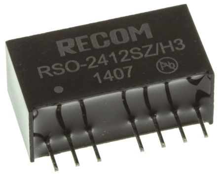 Recom RSO DC/DC-Wandler 1W 24 V Dc IN, 12V Dc OUT / 83mA 3kV Dc Isoliert