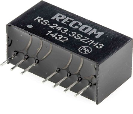 Recom DCDC转换器, RS系列, 9 → 36 V 直流输入, 3.3V 直流输出, 2W