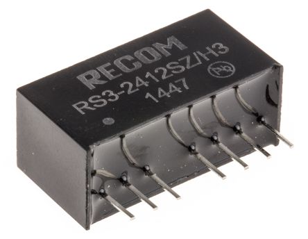 Recom RS3 DC/DC-Wandler 3W 24 V Dc IN, 12V Dc OUT / 250mA 3kV Dc Isoliert