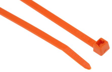 HellermannTyton T50R Nylon 66 Kabelbinder Orange 4,6 Mm X 200mm, 100 Stück