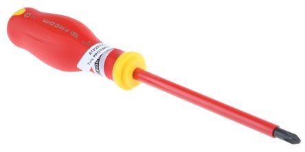 Facom Phillips Insulated Screwdriver, PH2 Tip, 125 Mm Blade, VDE/1000V, 245 Mm Overall