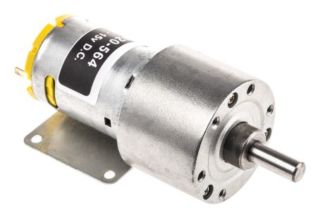 RS PRO Bürsten-Getriebemotor Bis 9 Ncm, 6 → 15 V Dc / 7,9 W, Wellen-Ø 6mm, 37mm X 70mm